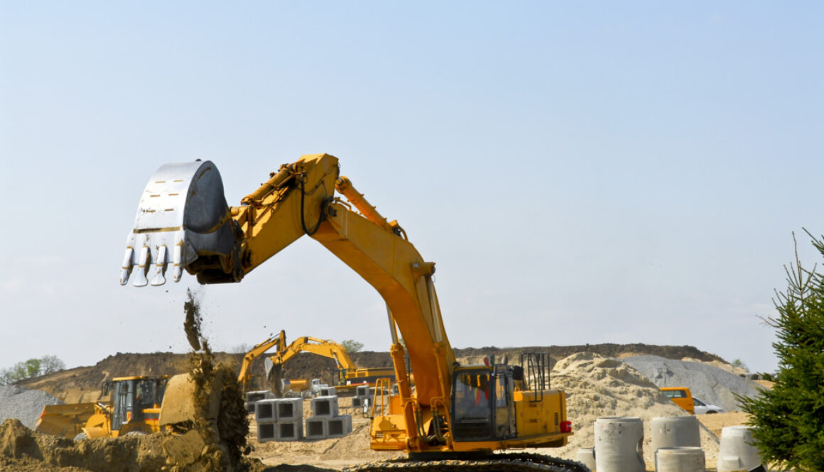 Construction site machines