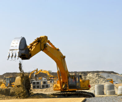 Construction site machines